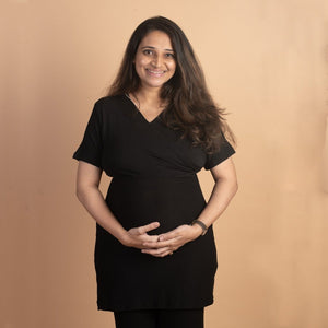 Black Maternity Top - Block Hop India