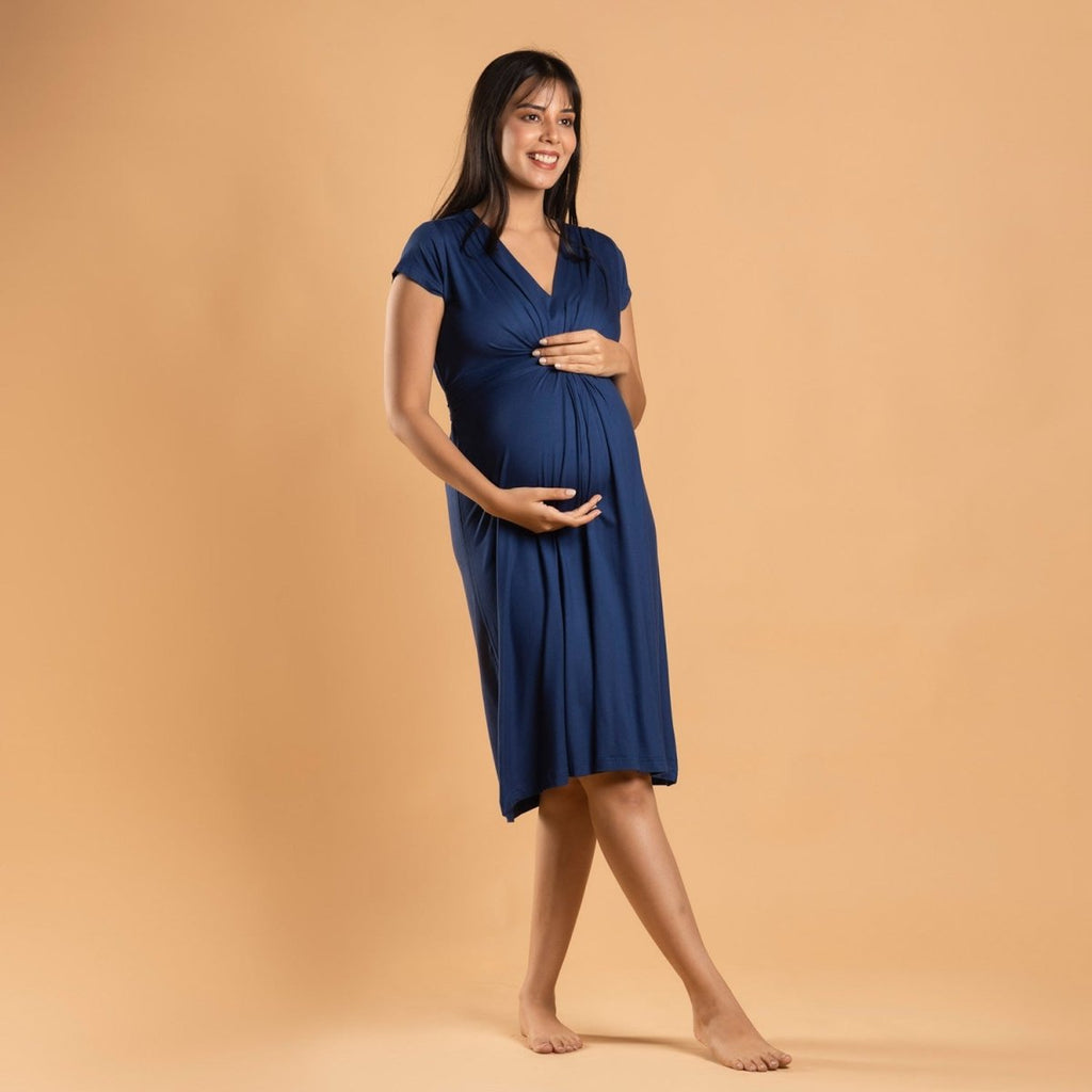 Light Blue Maternity Everyday Dress