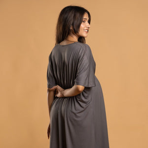 Charcoal Grey Kaftan Dress