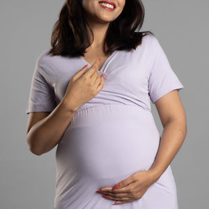 Lilac Maternity Top
