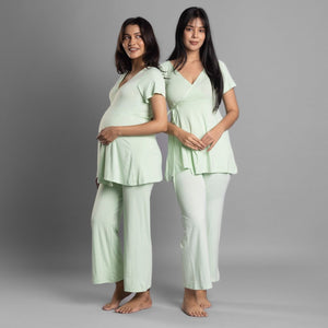 Lime Maternity Pants with Drawstrings