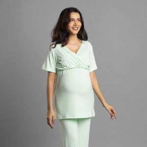 Lime Maternity Top - Block Hop India