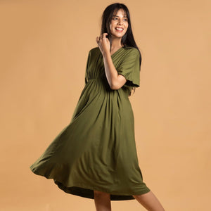 Olive Kaftan Dress