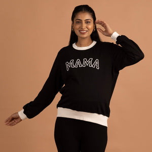 Black Retro Mama Sweatshirt