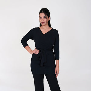 Black Wrap Top for Baby Wearing & Breastfeeding