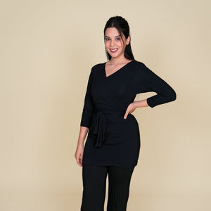 Black Wrap Top for Baby Wearing & Breastfeeding