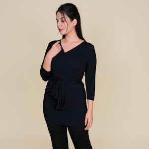 Black Wrap Top for Baby Wearing & Breastfeeding