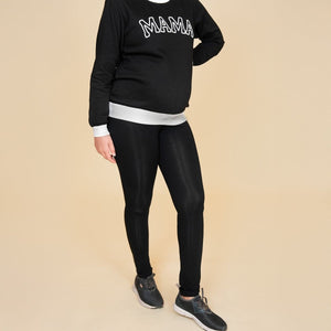 Supportive Bamboo Over - the - Bump Leggings for Pregnancy