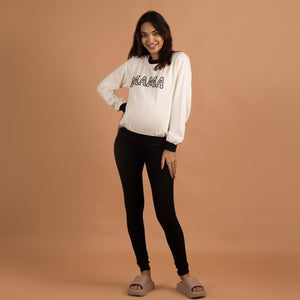 White Retro Mama Sweatshirt