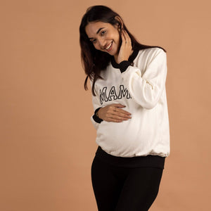 White Retro Mama Sweatshirt