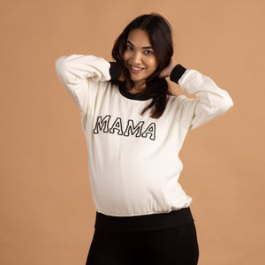 White Retro Mama Sweatshirt