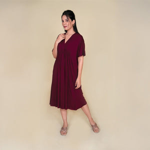 Wine Kaftan Dress