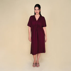 Wine Kaftan Dress