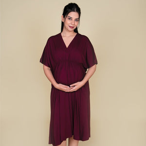 Wine Kaftan Dress