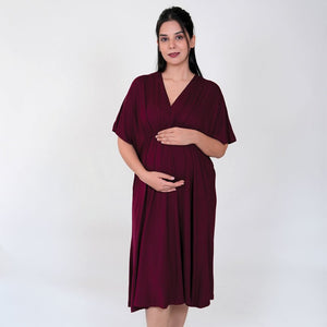 Wine Kaftan Dress