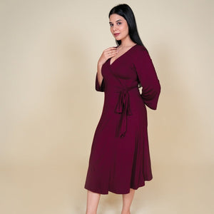 Wine Wrap Gown