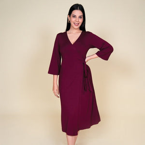 Wine Wrap Gown