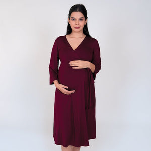 Wine Wrap Gown