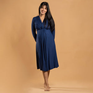 Blue Knotted Dress - Block Hop India