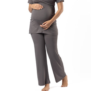 Charcoal Grey Maternity Pants - Block Hop India