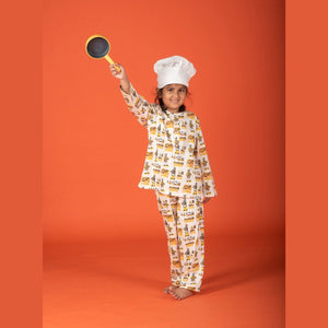 Chef: All I want to be! - Kids Organic Pajama Set - Block Hop India