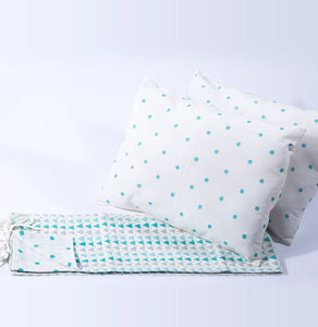 Geometry Blue Baby Bed Set