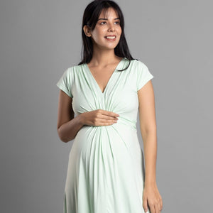 Lime Maternity Everyday Dress - Block Hop India