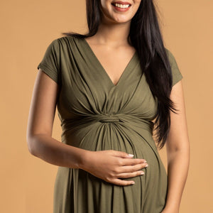 Olive Maternity Everyday Dress