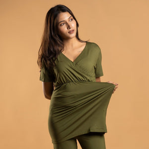 Olive Maternity Top